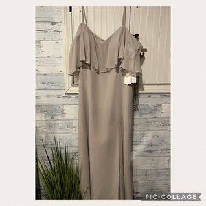Bill Levkoff Bridesmaid Dress - Desert Grey - Size 22